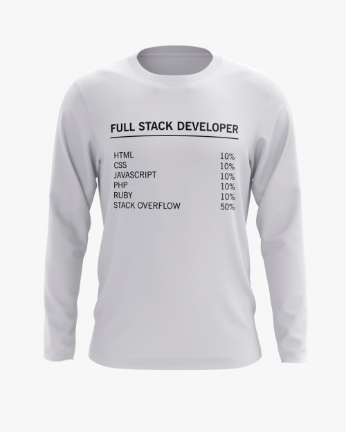 Світшот чоловічий з надписом Full stack developer Світшот чоловічий з надписом Full stack developer