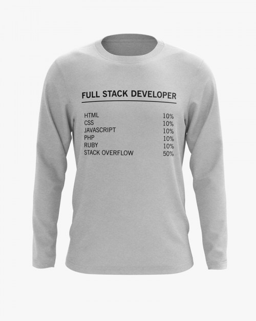 Світшот чоловічий з надписом Full stack developer Світшот чоловічий з надписом Full stack developer