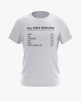 Футболка чоловіча з надписом Full stack developer