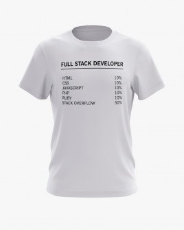 Футболка чоловіча з надписом Full stack developer