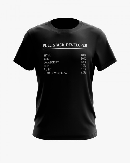 Футболка чоловіча з надписом Full stack developer Футболка чоловіча з надписом Full stack developer