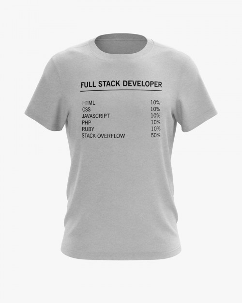 Футболка чоловіча з надписом Full stack developer Футболка чоловіча з надписом Full stack developer
