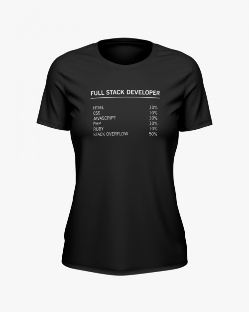 Футболка жіноча з надписом Full stack developer Футболка жіноча з надписом Full stack developer