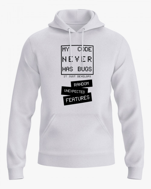 Худі жіночий з надписом My code never has bugs Худі жіночий з надписом My code never has bugs