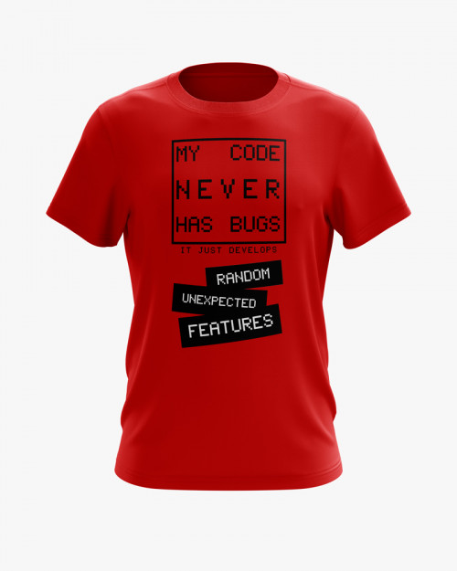 Футболка чоловіча з надписом My code never has bugs Футболка чоловіча з надписом My code never has bugs