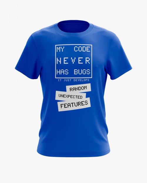 Футболка чоловіча з надписом My code never has bugs Футболка чоловіча з надписом My code never has bugs