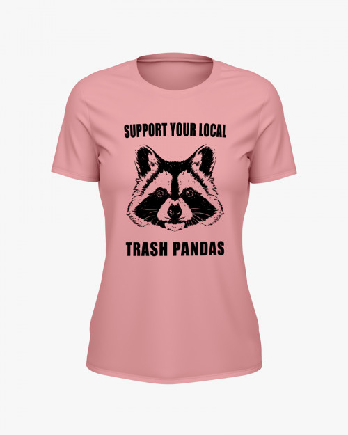 Футболка жіноча з принтом Trash Panda Футболка жіноча з принтом Trash Panda