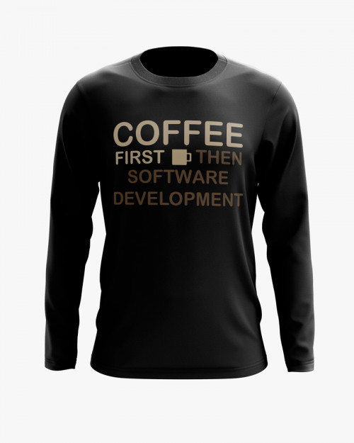 Світшот чоловічий з надписом Coffee first Світшот чоловічий з надписом Coffee first
