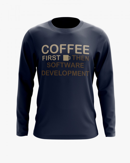 Світшот чоловічий з надписом Coffee first Світшот чоловічий з надписом Coffee first