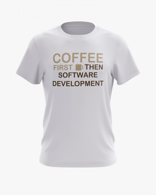 Футболка чоловіча з надписом Coffee first Футболка чоловіча з надписом Coffee first