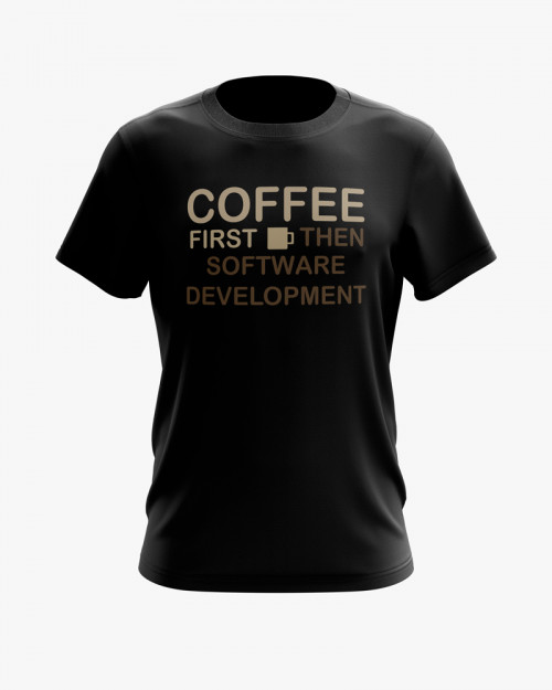 Футболка чоловіча з надписом Coffee first Футболка чоловіча з надписом Coffee first