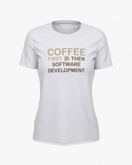 Футболка жіноча з надписом Coffee first