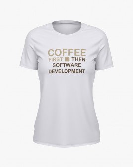 Футболка жіноча з надписом Coffee first