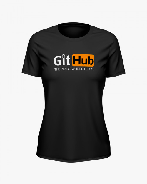 Футболка жіноча з надписом Git Hub Футболка жіноча з надписом Git Hub
