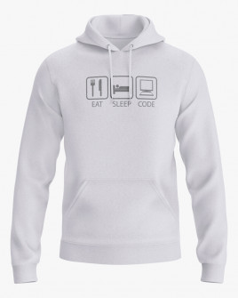 Худі жіночий з принтом Eat Sleep Code