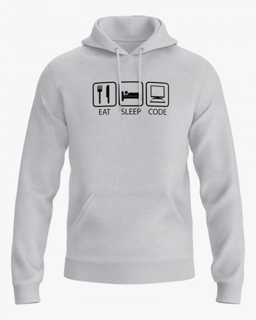 Худі жіночий з принтом Eat Sleep Code Худі жіночий з принтом Eat Sleep Code