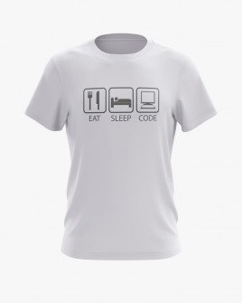 Футболка чоловіча з принтом Eat Sleep Code