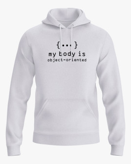 Худі жіночий з надписом My body is object-oriented
