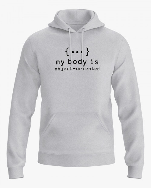 Худі жіночий з надписом My body is object-oriented Худі жіночий з надписом My body is object-oriented
