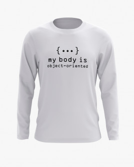 Світшот чоловічий з надписом My body is object-oriented