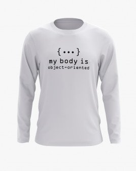 Світшот чоловічий з надписом My body is object-oriented