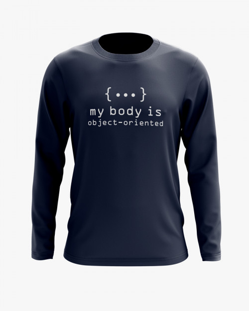 Світшот чоловічий з надписом My body is object-oriented Світшот чоловічий з надписом My body is object-oriented