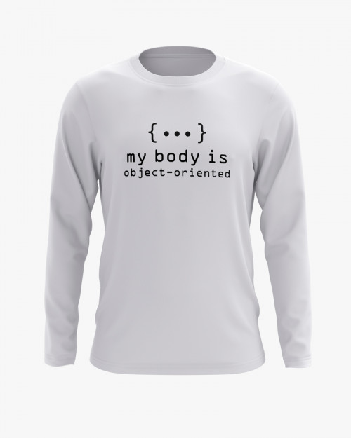 Світшот жіночий з надписом My body is object-oriented Світшот жіночий з надписом My body is object-oriented