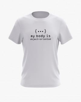 Футболка чоловіча з надписом My body is object-oriented