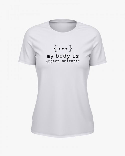 Футболка жіноча з надписом My body is object-oriented Футболка жіноча з надписом My body is object-oriented