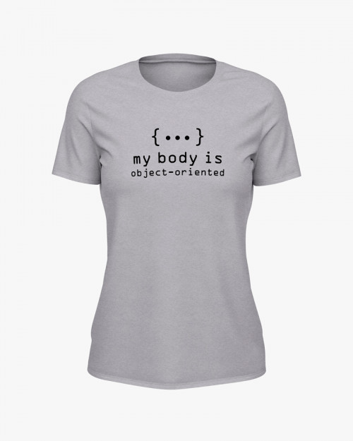 Футболка жіноча з надписом My body is object-oriented Футболка жіноча з надписом My body is object-oriented