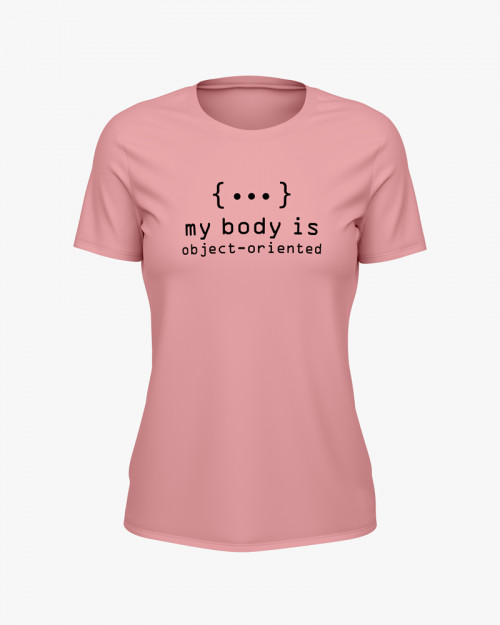 Футболка жіноча з надписом My body is object-oriented Футболка жіноча з надписом My body is object-oriented