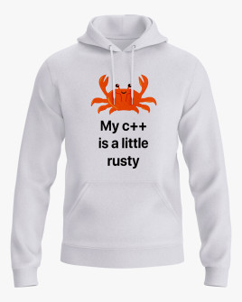 Худі жіночий з надписом My с++ is a little rusty