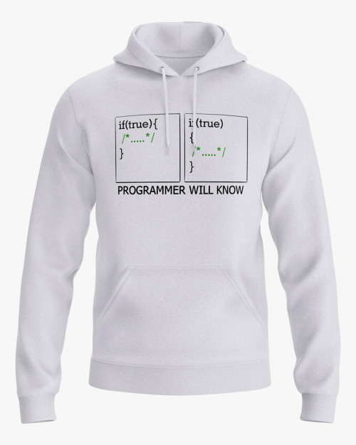 Худі жіночий з принтом Programmer will know Худі жіночий з принтом Programmer will know