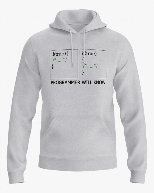 Худі жіночий з принтом Programmer will know Худі жіночий з принтом Programmer will know