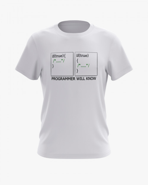 Футболка чоловіча з принтом Programmer will know Футболка чоловіча з принтом Programmer will know