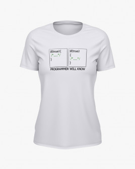 Футболка жіноча з принтом Programmer will know