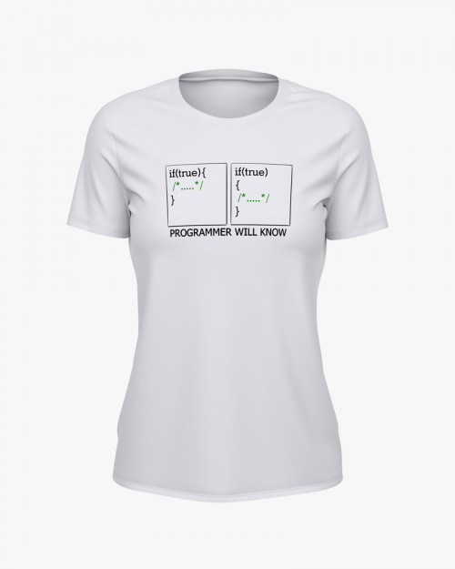 Футболка жіноча з принтом Programmer will know Футболка жіноча з принтом Programmer will know