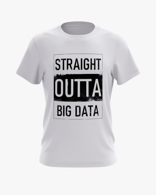 Футболка чоловіча з надписом Straight outta big data Футболка чоловіча з надписом Straight outta big data