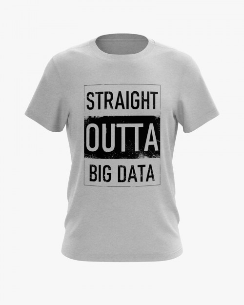 Футболка чоловіча з надписом Straight outta big data Футболка чоловіча з надписом Straight outta big data