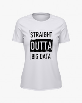Футболка жіноча з надписом Straight outta big data