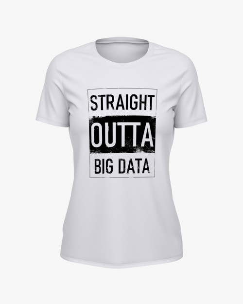 Футболка жіноча з надписом Straight outta big data Футболка жіноча з надписом Straight outta big data