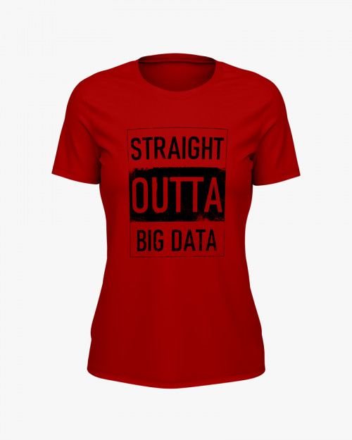 Футболка жіноча з надписом Straight outta big data Футболка жіноча з надписом Straight outta big data