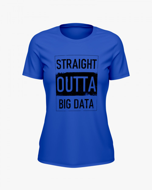Футболка жіноча з надписом Straight outta big data Футболка жіноча з надписом Straight outta big data