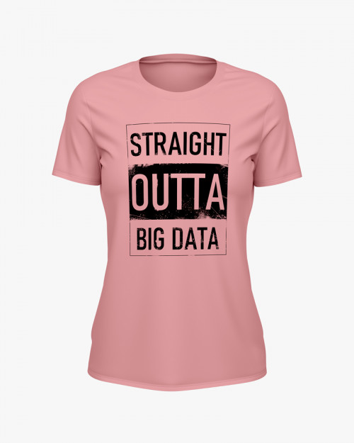 Футболка жіноча з надписом Straight outta big data Футболка жіноча з надписом Straight outta big data