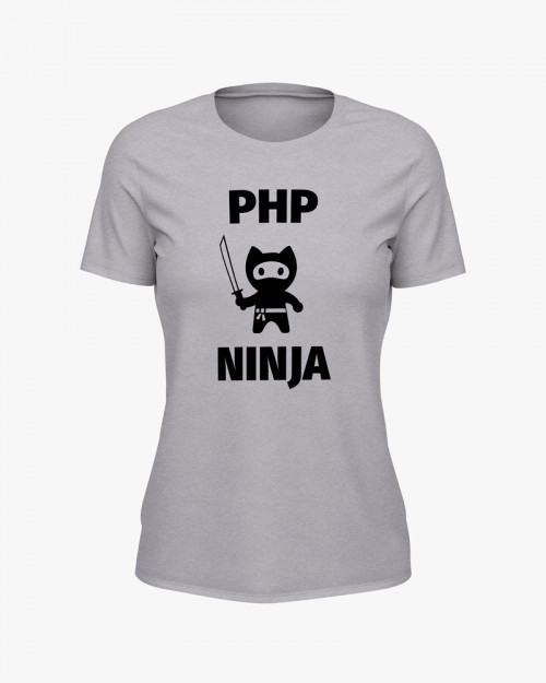 Футболка жіноча з принтом Php Ninja V74 Футболка жіноча з принтом Php Ninja V74