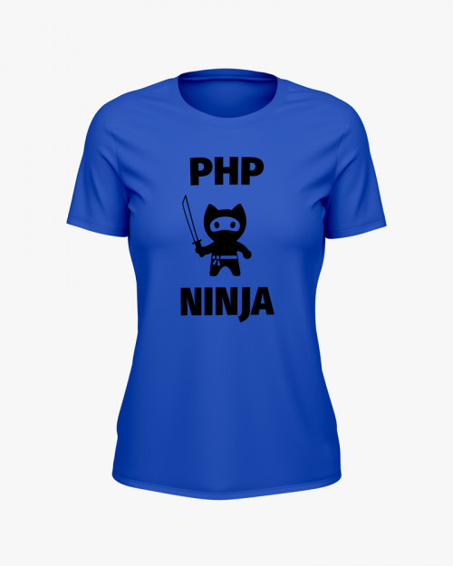 Футболка жіноча з принтом Php Ninja V74 Футболка жіноча з принтом Php Ninja V74