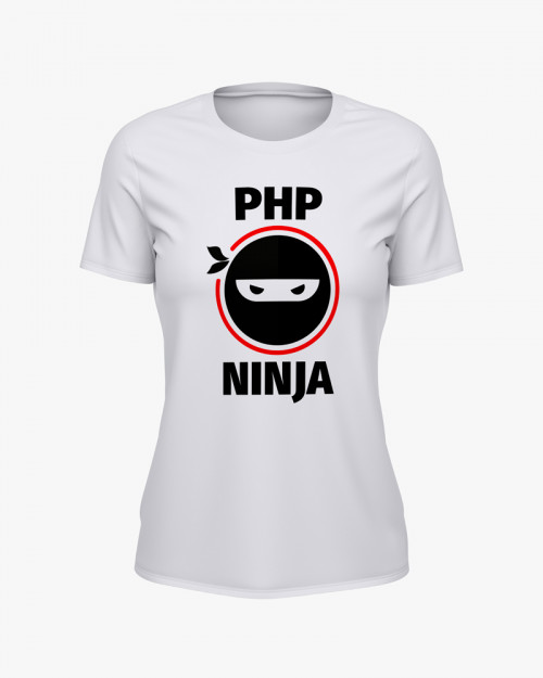 Футболка жіноча з принтом Php Ninja V75 Футболка жіноча з принтом Php Ninja V75