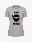 Футболка жіноча з принтом Php Ninja V75 Футболка жіноча з принтом Php Ninja V75