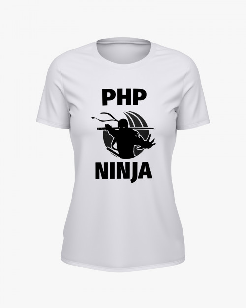 Футболка жіноча з принтом Php Ninja V79 Футболка жіноча з принтом Php Ninja V79