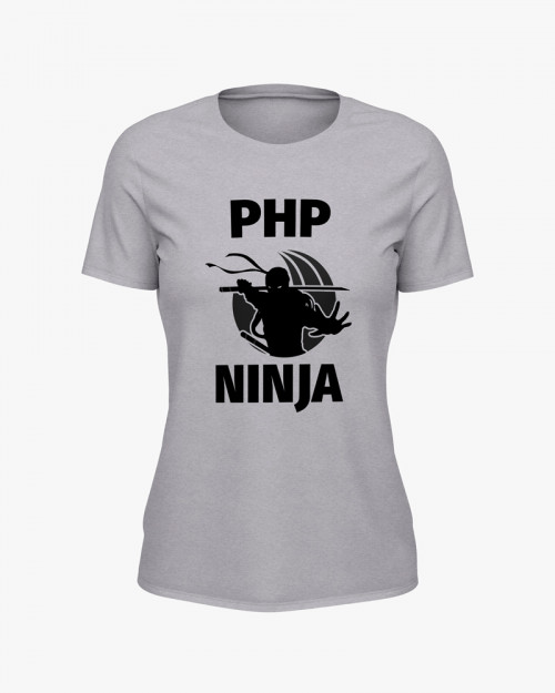 Футболка жіноча з принтом Php Ninja V79 Футболка жіноча з принтом Php Ninja V79